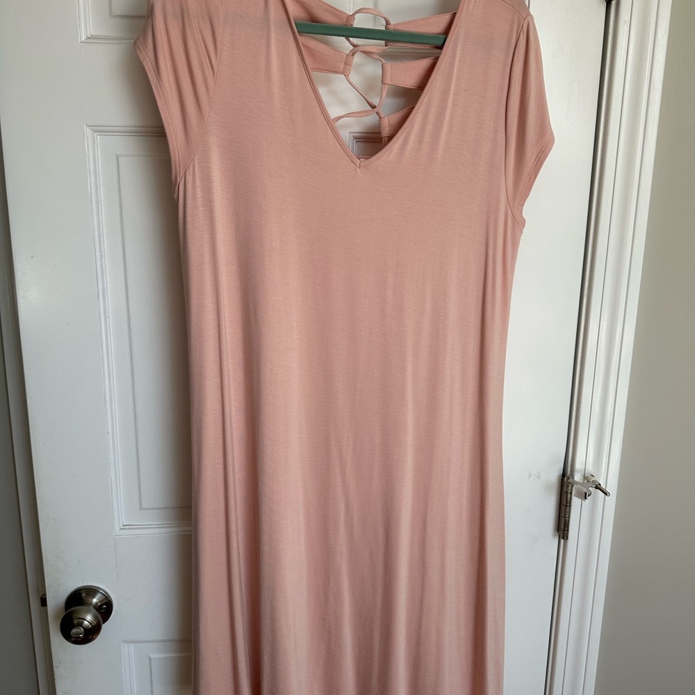 Cable & Gauge Soft Pink Backless Dress